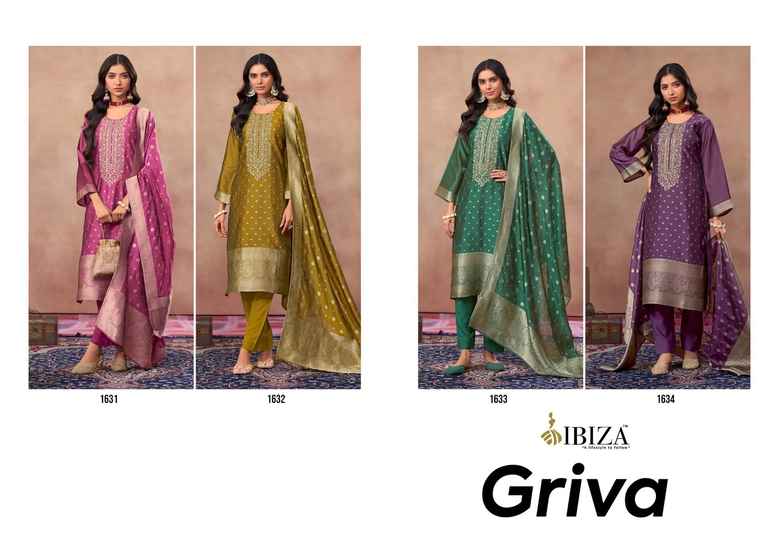 Griva By Ibiza Banglory Silk Embroidery Designer Salwar Kameez Orders In India